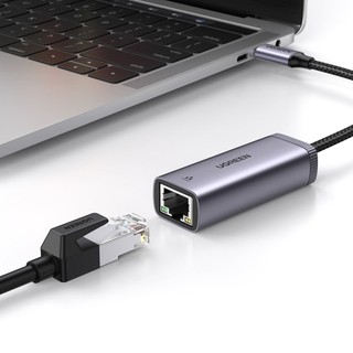 Cáp chuyển Type-C UGREEN 40322 Chuyển sang Lan 10/100/1000Mbps Vỏ nhôm tản nhiệt - Hàng phân phối chính hãng