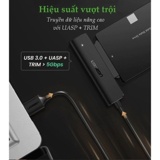Cáp chuyển đổi USB 3.0 / USB type C sang Sata (7+15) cho ổ cứng ngoài SSD, HDD 2.5 inch, dài 50cm UGREEN CM321