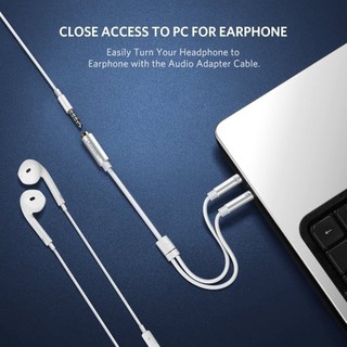 Dây Audio chuyển tai nghe 3.5mm sang 2 đầu Mic và Tai nghe UGREEN AV140 | Đầu cắm mạ vàng chống ăn mòn|Bảo Hành 18 Tháng