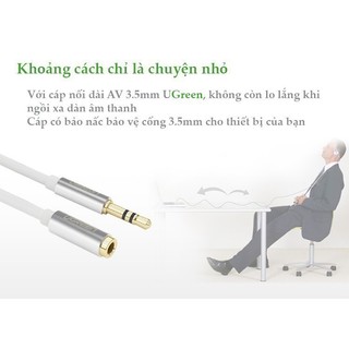 Dây AV nối dài 3.5mm UGREEN AV118 |  Đầu mạ vàng hỗ trợ mic  | Vỏ cáp làm từ nhựa TPE | Bảo hành 18 tháng 1 đổi 1 10592