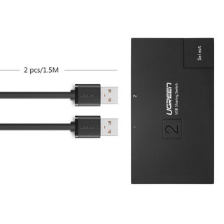 Bộ chuyển mạch chia sẻ USB 2.0 - 2 vào 1 - UGREEN US158 - 30345 (đen)