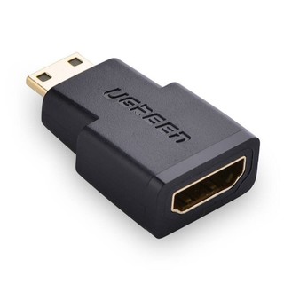 Đầu Chuyển mini HDMI đực ra HDMI cái - dài 25mm - UGREEN 20101 - (màu đen)