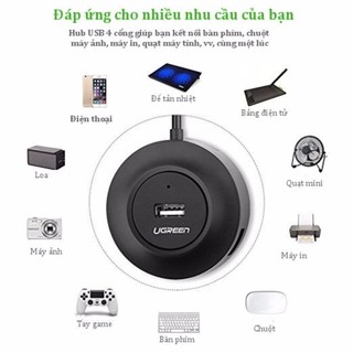 Hub USB 2.0 4 cổng tốc độ cao chính hãng UGREEN CR106 - Hàng phân phối chính hãng - Bảo hành 18 tháng 1 đổi 1 20277