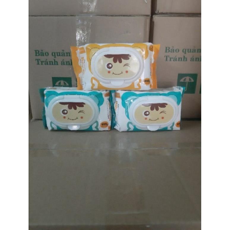 (Combo 10gói) Khăn ướt Baby Wipes 650gam khăn ướt không mùi, khổ giấy lớn