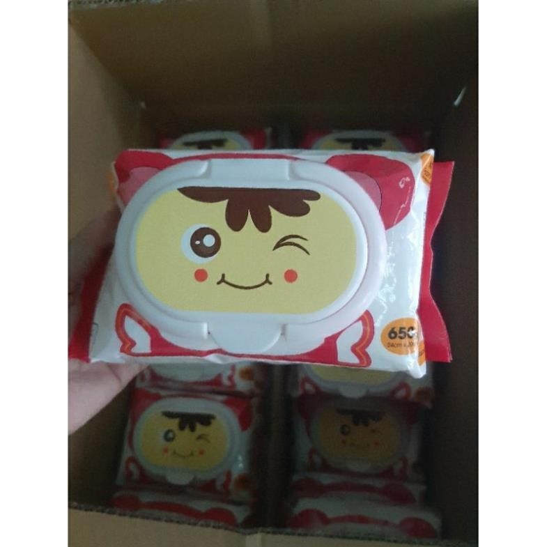 (Combo 10gói) Khăn ướt Baby Wipes 650gam khăn ướt không mùi, khổ giấy lớn