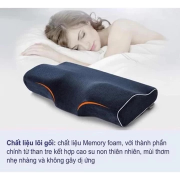 Gối ngủ nhật bản Memory pillow - Gối cao su non chống mỏi cổ,giảm đau vai gáy, ngủ ngáy
