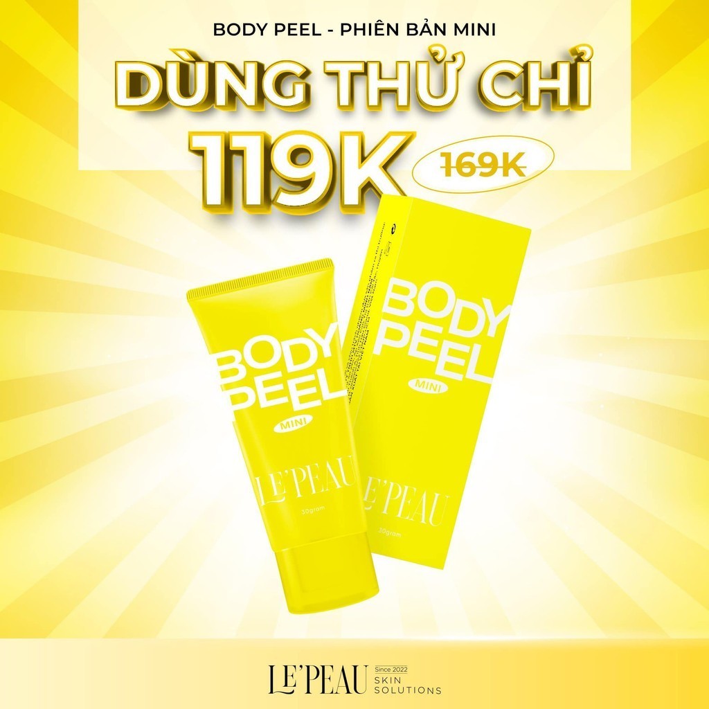 Ảnh Peel body zise mini dùng thử 30gr, dưỡng trắng, mờ thâm - LE'PEAU peel nách mẫu mới tặng mặt nạ 4