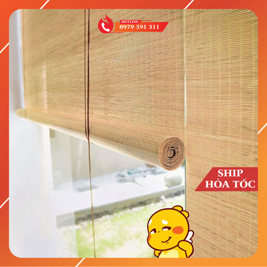 Mành trúc vàng nan 5 li KT 1,5m x 2m 1,8m, 1,6m rèm cửa mành che nắng ...