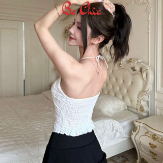 Áo Bra Nữ Cúp Ngực,Vạt Yếm Hoa Trà Nổi Lưng Thun Có Đệm Ngực Trend Mới 1986 BC_CHIC