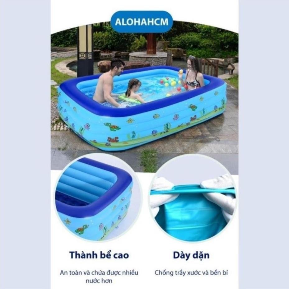 Bể Bơi Cho Bé Trong Nhà Thành Cao HGHOME, 3 Tầng,  Đáy Chống Trượt Đa Dạng Kích Thước [ HÀNG ĐẸP]