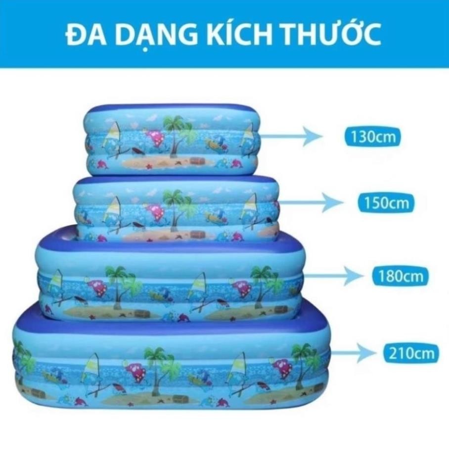 Bể Bơi Cho Bé Trong Nhà Thành Cao HGHOME, 3 Tầng,  Đáy Chống Trượt Đa Dạng Kích Thước [ HÀNG ĐẸP]