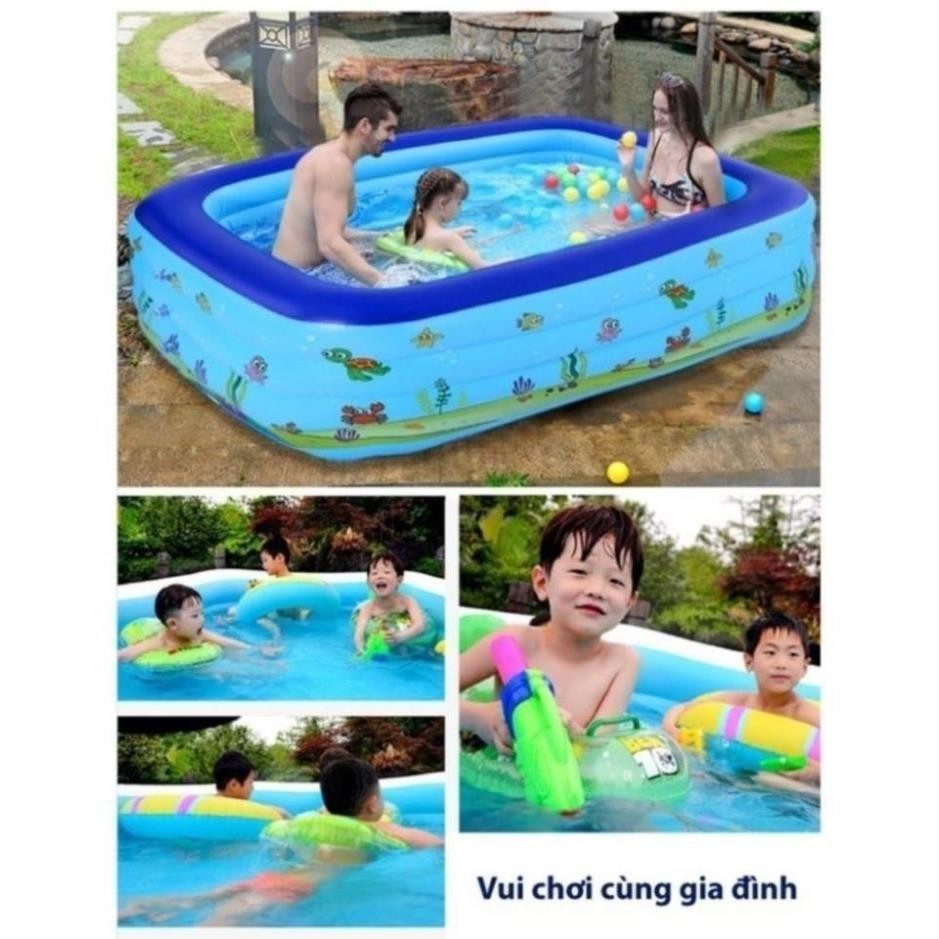 Bể Bơi Cho Bé Trong Nhà Thành Cao HGHOME, 3 Tầng,  Đáy Chống Trượt Đa Dạng Kích Thước [ HÀNG ĐẸP]