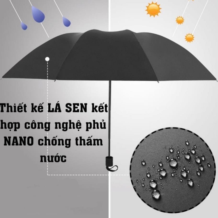 Ô Dù Che Mưa Đi Nắng HGHOME Gấp Gọn Thủ Công Chống Tia UV, Nhỏ Gọn Cầm Tay Tiện Lợi