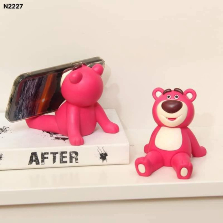Giá Đỡ Kệ Điện Thoại Để Bàn Hình Gấu Và Dâu Tây LOTSO Dễ Thương