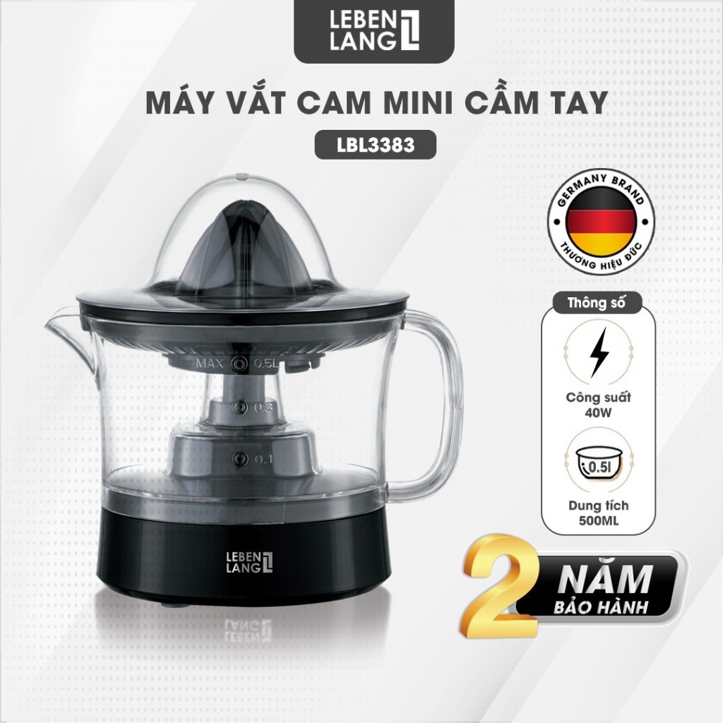 Ảnh Máy vắt cam mini Lebenlang LBL3383 công suất 40W, dung tích 500ml, bảo hành 2 năm - hàng chính hãng 2