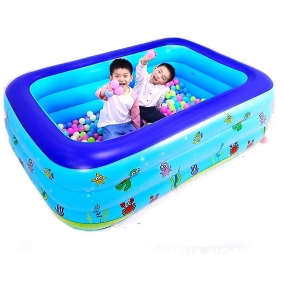 Bể Bơi Cho Bé 3 Tầng Thành Cao HGHOME, Đáy Chống Trượt Đa Dạng Kích Thước [ HÀNG ĐẸP]