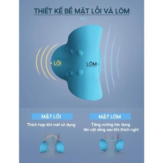 Gối Massage Cổ Vai Gáy Cao Su Non Công Thái Học – Gối Kê Cổ Giảm Đau Vai Gáy, Thư Giãn, Bấm Huyệt