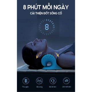 Gối Massage Cổ Vai Gáy Cao Su Non Công Thái Học – Gối Kê Cổ Giảm Đau Vai Gáy, Thư Giãn, Bấm Huyệt