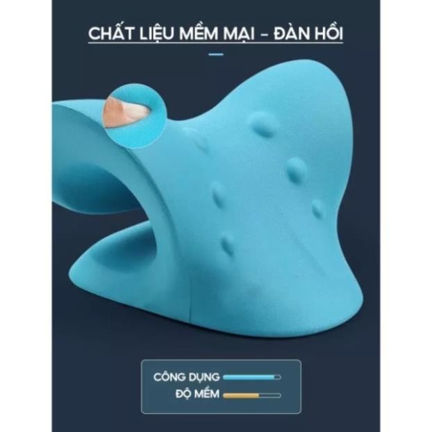 Gối massage cổ vai gáy cao su non hỗ trợ giãn cơ, giảm đau mỏi, thư giãn cột sống tại nhà ale ntt95