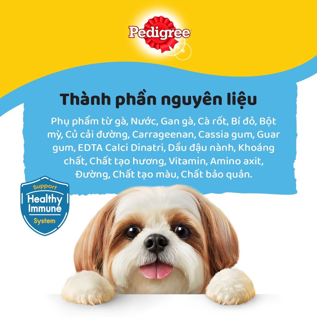 Ảnh Bộ 12 Túi Thức Ăn Dạng Sốt Cho Chó Lớn PEDIGREE Mix 2 Vị 80G 2