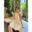 Đầm linen babydoll cổ yếm khoét nách sâu quyến rũ CHERRY DRESS