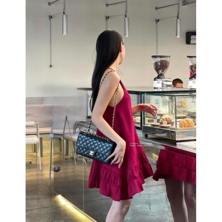 [Mya house] Đầm linen babydoll cổ yếm khoét nách sâu quyến rũ CHERRY DRESS