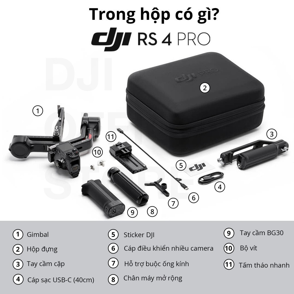 Ảnh Gimbal máy ảnh DJI RS 4 PRO chống rung cho camera DSLR và Mirrorless tải trọng 4,5kg, quay dọc linh hoạt (DJI RS 4 PRO) 3