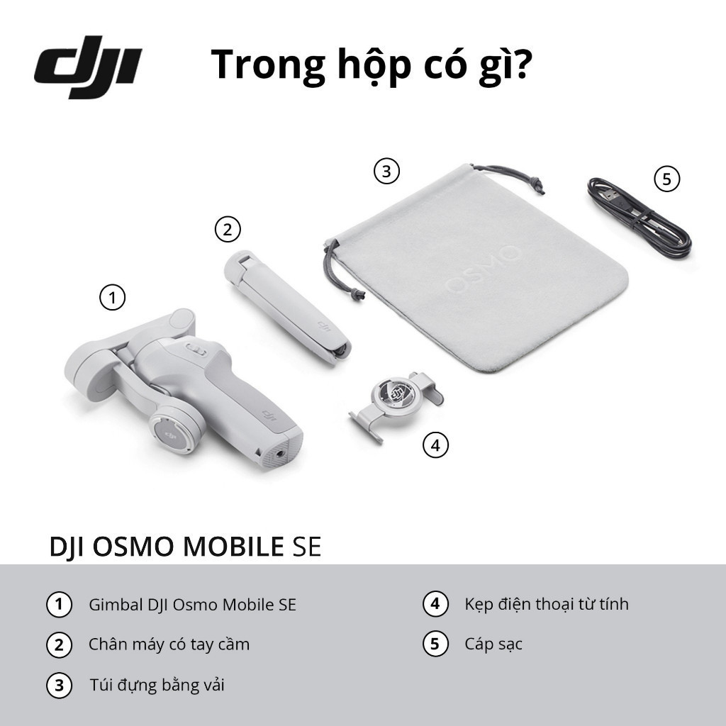 Ảnh Gimbal chống rung điện thoại DJI Osmo Mobile SE gọn nhẹ theo dõi khuôn mặt (DJI OM SE) 2