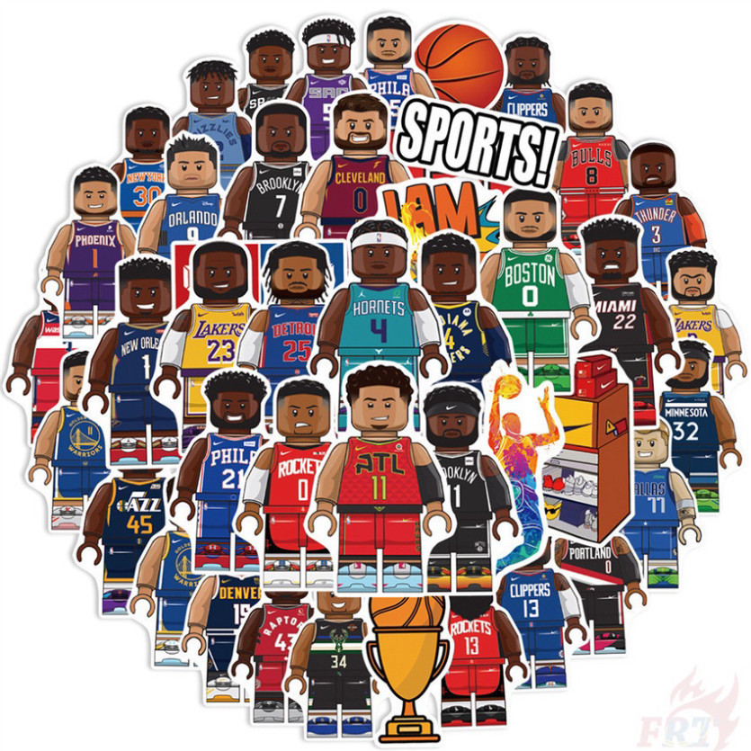Ngôi Sao Bóng Rổ NBA Miếng Dán Trang Trí LEGO Series 01 Vui Nhộn Bộ 50 ...