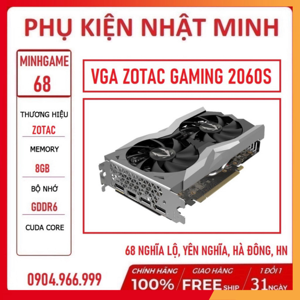 VGA Colorful ZOTAC MINI 2060 SUPER 8GB siêu lướt 99 như new date 8/