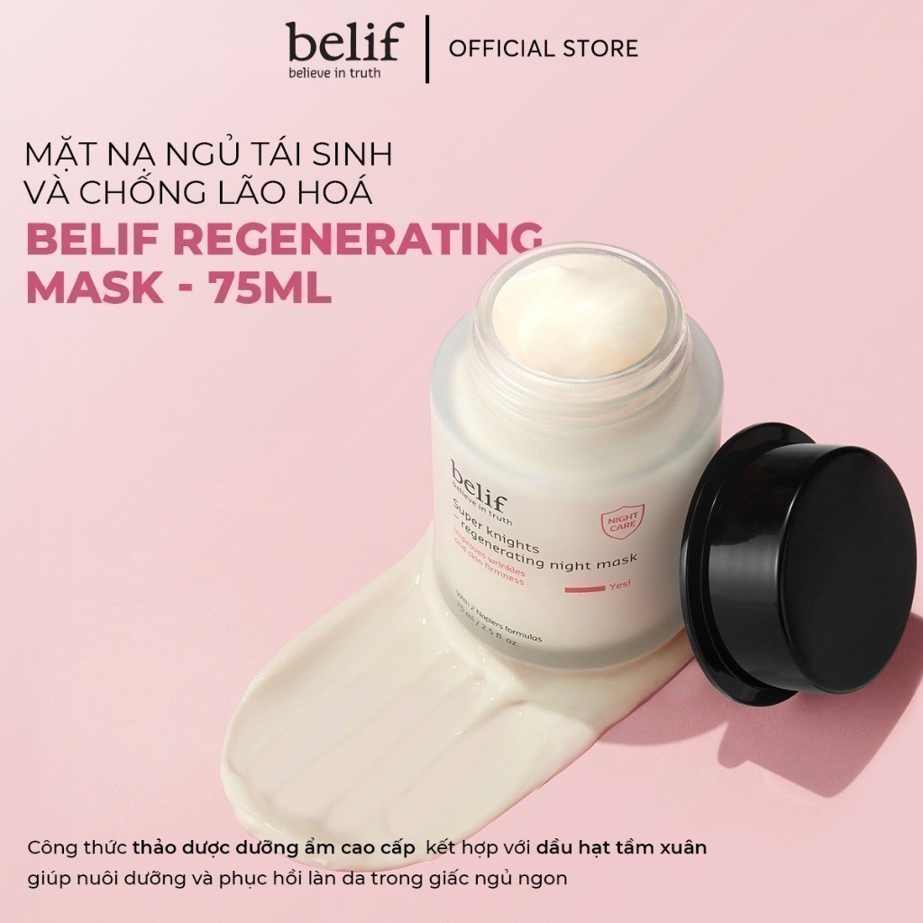 Ảnh [belif Official x KOL] Mặt nạ ngủ tái sinh và chống lão hóa belif Regenerating Mask 75ml 1