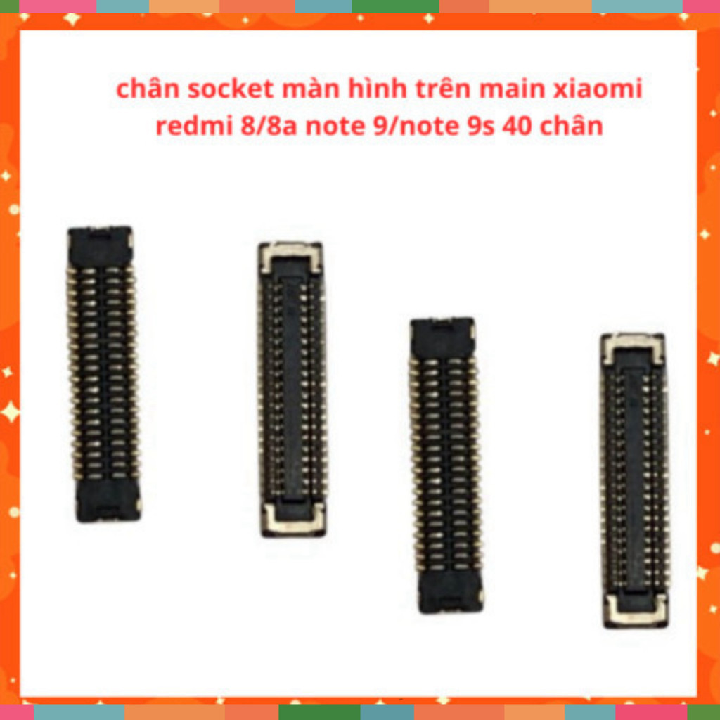 Chân socket màn hình + socket pin trên main xiaomi redmi 8 ,thay thế ...