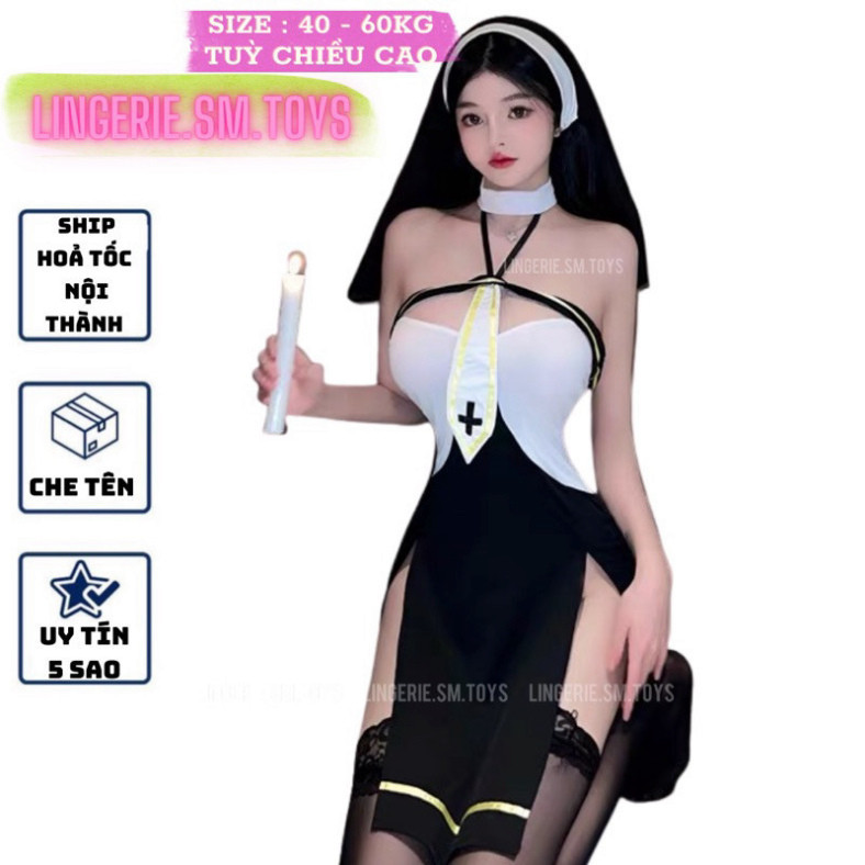 LL2723- Set Hoá trang The NUN – ma Sơ quyến rũ | Cosplay Nàng Sơ