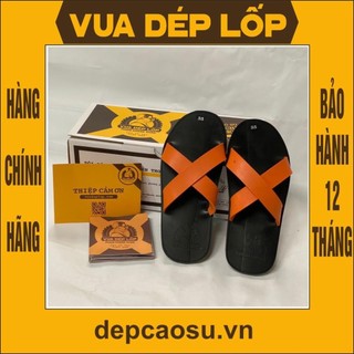Dép 2 quai chéo (quai dép nhỏ) 4 màu (Đỏ, Da cam, Xanh lam và Xanh rêu)