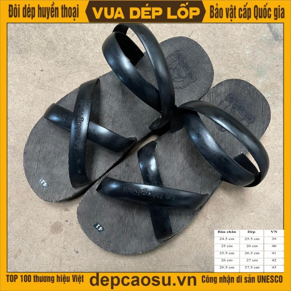 Dép cao su, Dép Bác Hồ, Dép Bộ Đội Trường Sơn, Dép đúc 4 quai Khe Sanh lốp máy bay bố vải mài