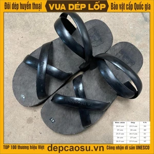 Dép cao su, Dép Bác Hồ, Dép Bộ Đội Trường Sơn, Dép đúc 4 quai Khe Sanh lốp máy bay bố vải mài