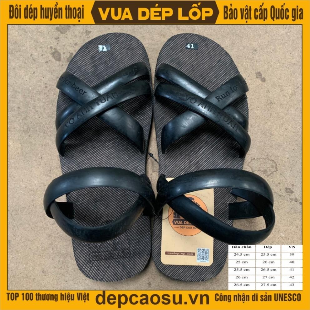 Dép 5 quai Giải Phóng máy bay vải mài thủ công, thương hiệu Vua Dép Lốp Phạm Quang Xuân, chính hãng