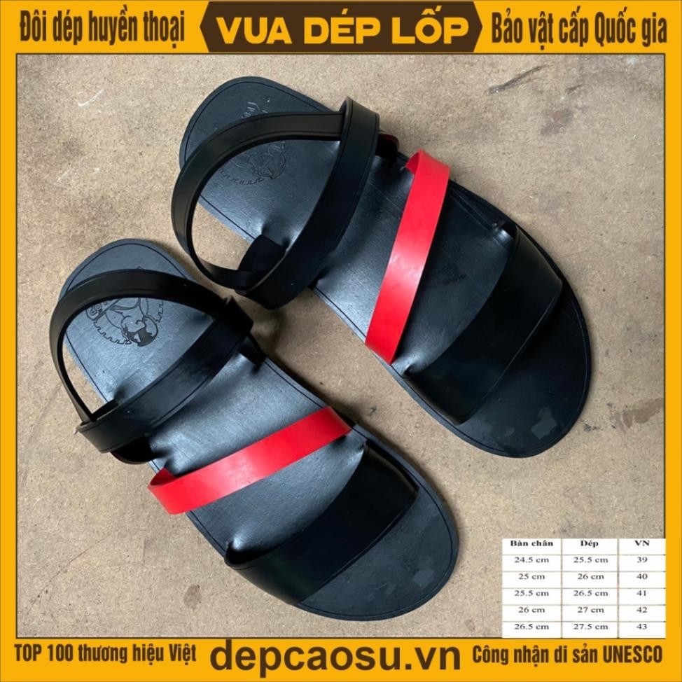 Dép cao su 4 quai chéo thương hiệu Vua Dép Lốp Phạm Quang Xuân, chính hãng, có bảo hành, ảnh thật