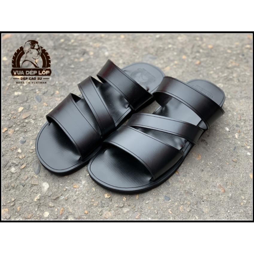 Dép Cao Su 3 Quai Chéo Đế cao 2.5cm Làm Thủ Công Vua Dép Lốp Phạm Quang Xuân, sẵn hàng, ảnh thật