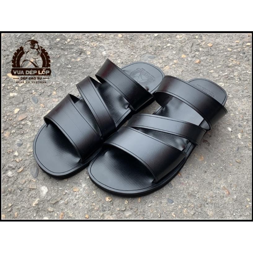 Dép Cao Su 3 Quai Chéo Đế cao 2.5cm Làm Thủ Công Vua Dép Lốp Phạm Quang Xuân, sẵn hàng, ảnh thật