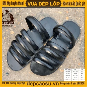 Dép cao su 6 quai ngang sâu Vua Dép Lốp Phạm Quang Xuân, chính hãng, có bảo hành, ảnh thật, có sẵn