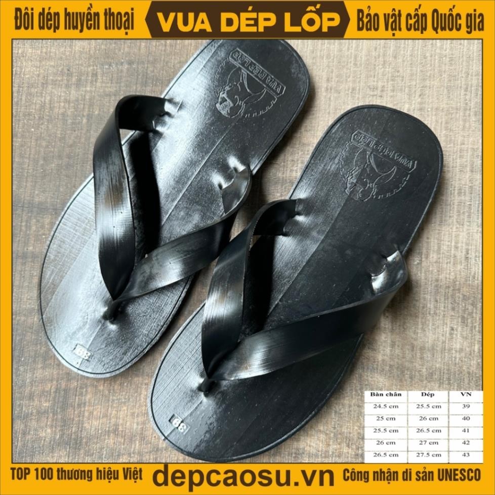 Dép cao su Tông kẹp lốp máy bay, dép Bác Hồ thương hiệu Vua Dép Lốp Phạm Quang Xuân