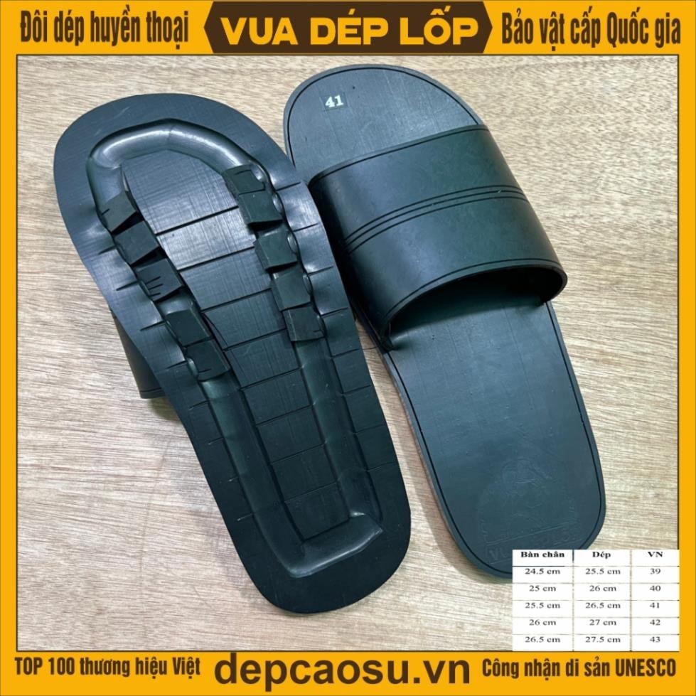 Dép cao su 1 quai ngang thương hiệu Vua Dép Lốp Phạm Quang Xuân, chính hãng, bảo hành, ảnh thật, sẵn
