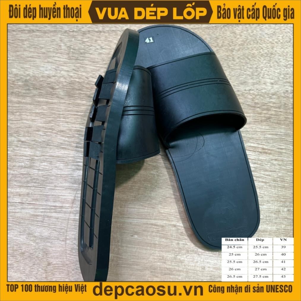 Dép cao su 1 quai ngang thương hiệu Vua Dép Lốp Phạm Quang Xuân, chính hãng, bảo hành, ảnh thật, sẵn