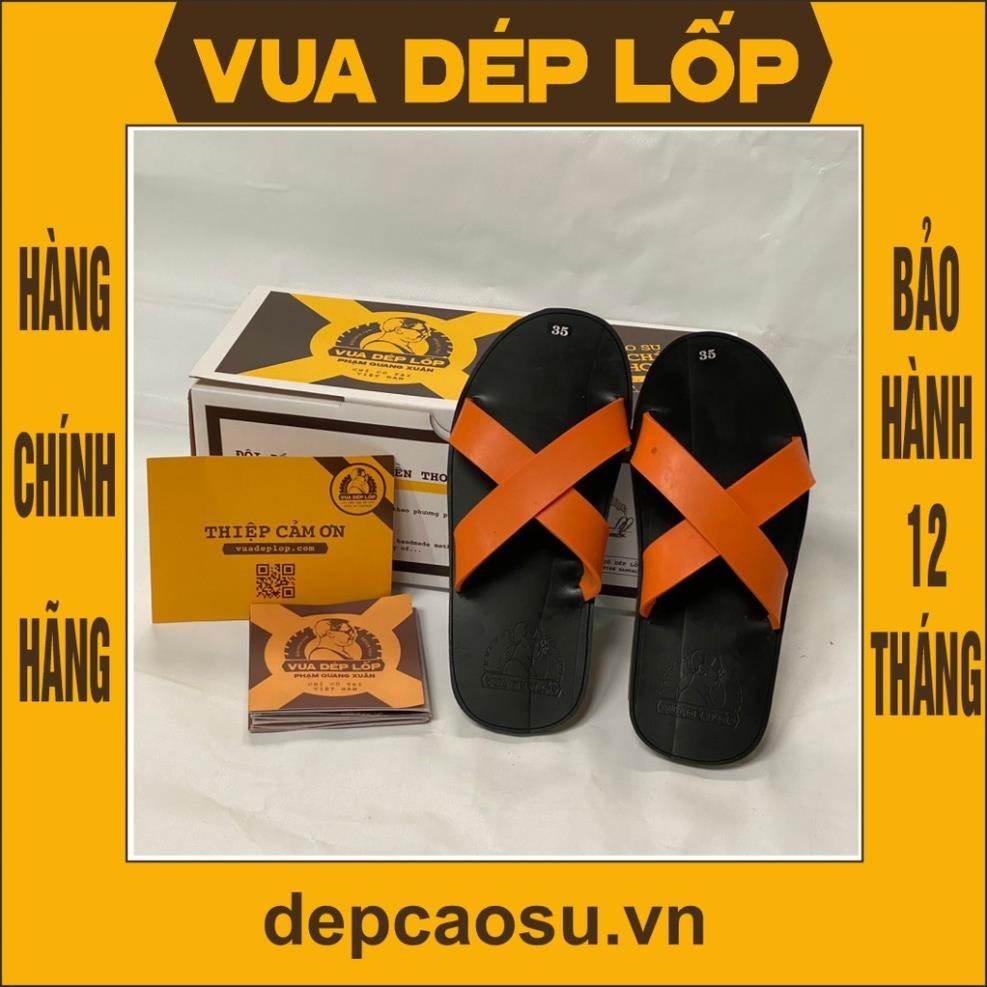 Dép 2 quai chéo (quai dép nhỏ) 4 màu (Đỏ, Da cam, Xanh lam và Xanh rêu)