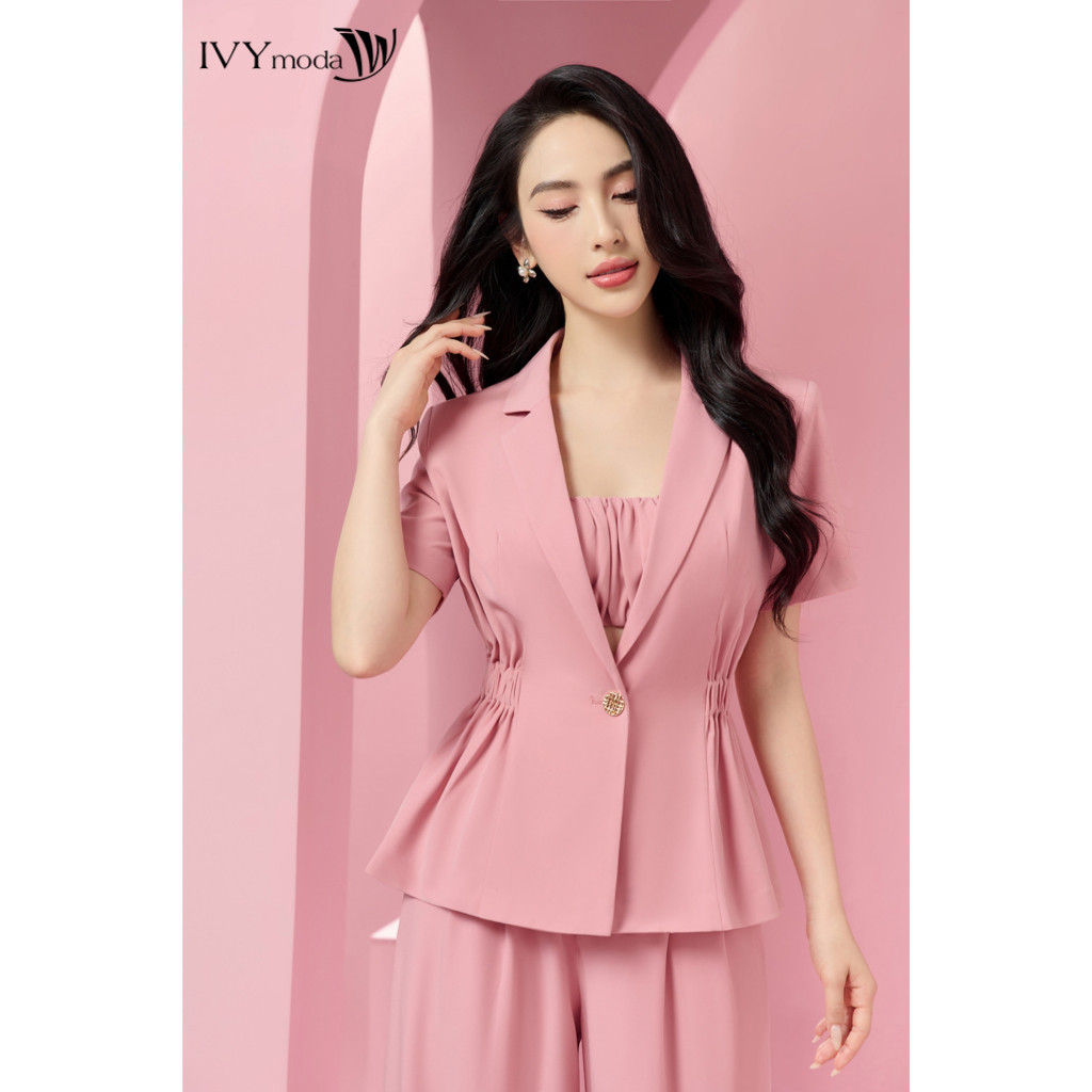 Ảnh Áo Vest kiểu French (kèm áo croptop) nữ IVY moda MS 61M8355 1