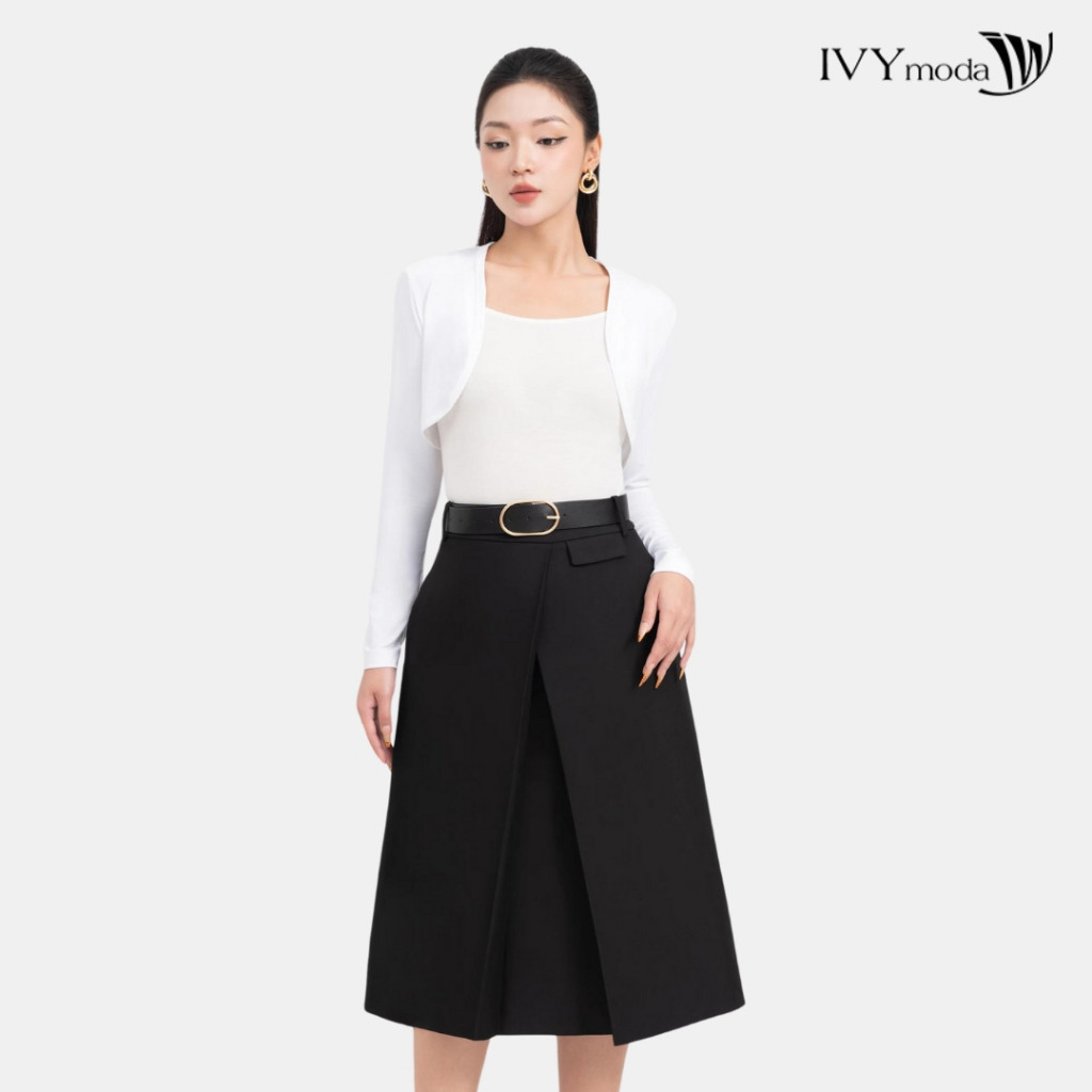 Ảnh Áo thun mỏng khoác ngoài dài tay dáng Croptop IVY moda MS 61T0234 1
