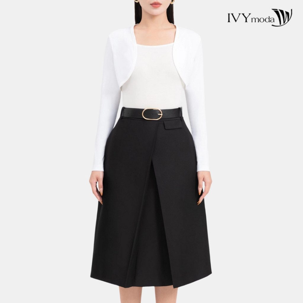 Ảnh Áo thun mỏng khoác ngoài dài tay dáng Croptop IVY moda MS 61T0234 3