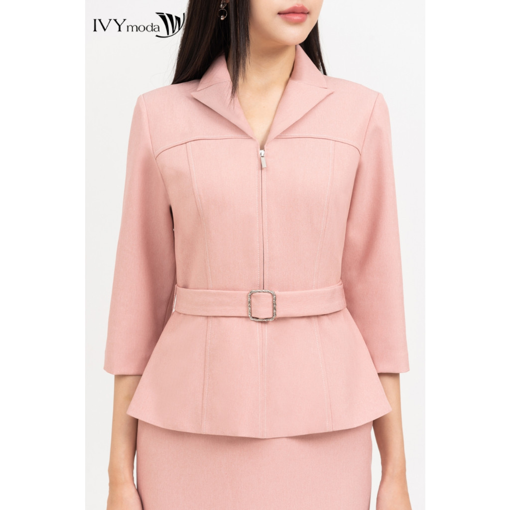 Ảnh Đầm ôm mix set tay lỡ nữ IVY moda MS 48T0225 1
