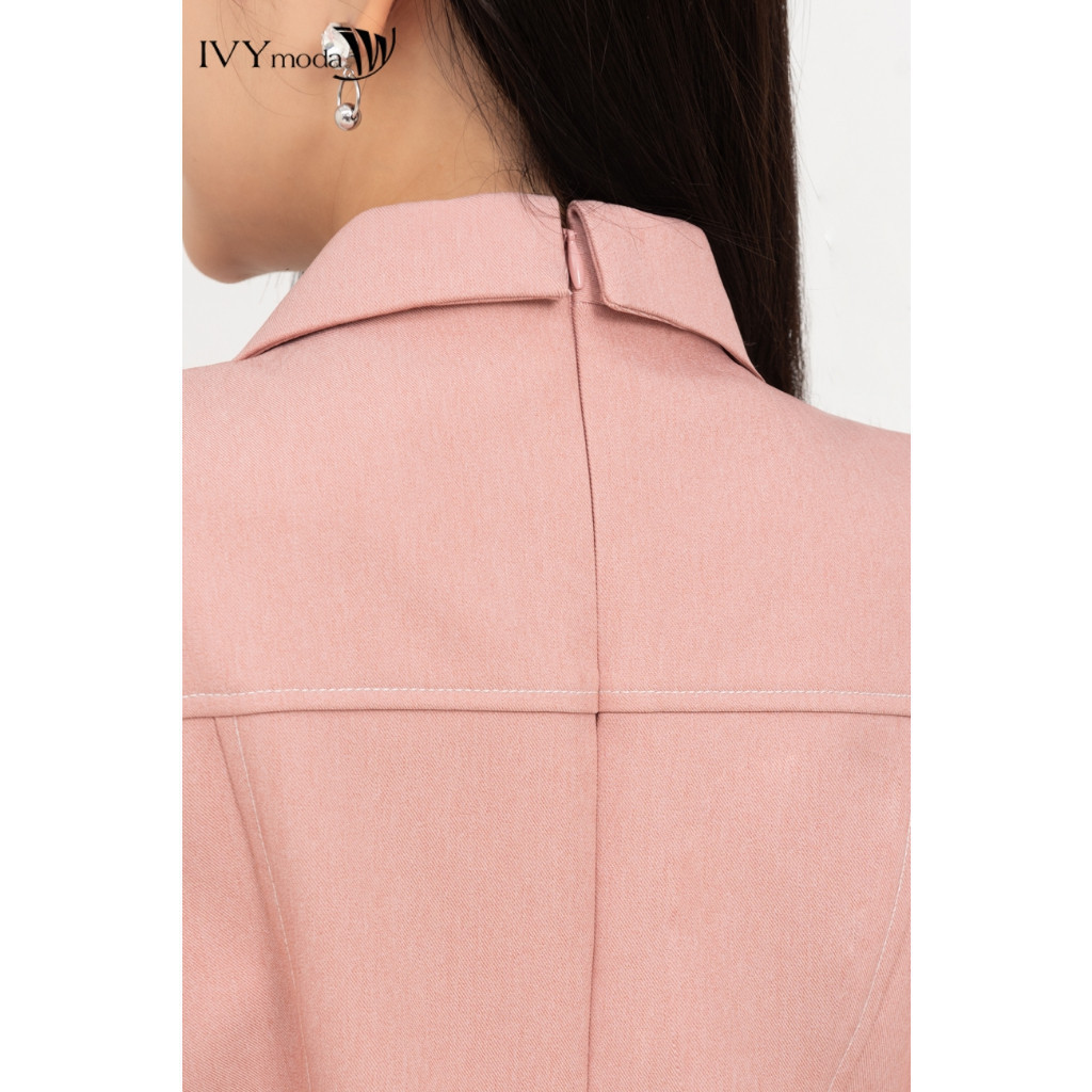 Ảnh Đầm ôm mix set tay lỡ nữ IVY moda MS 48T0225 2
